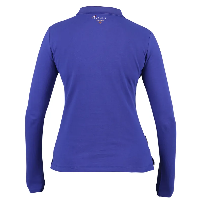 Aubrion Team Long Sleeve Polo - Blue-1